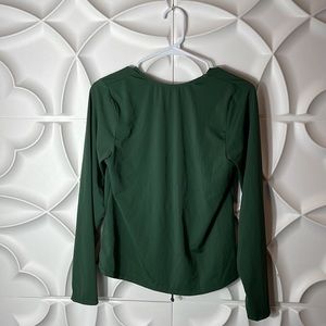 Andie swim long sleeve swim top green bow tie back Sz Small